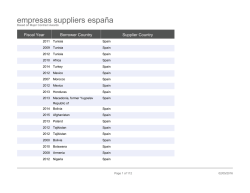 empresas suppliers españa - World Bank Group Finances