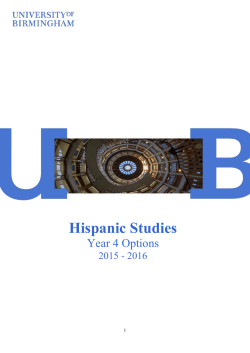 Hispanic Studies Year 4 Options Booklet (PDF