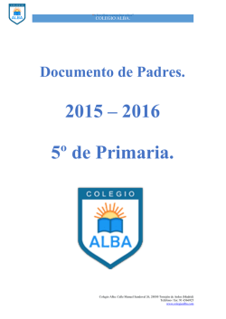 documento de padres 5º primaria 2015-2016
