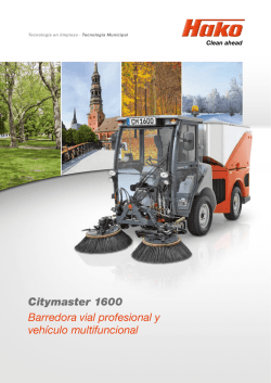 Citymaster 1600 Barredora vial profesional y vehículo