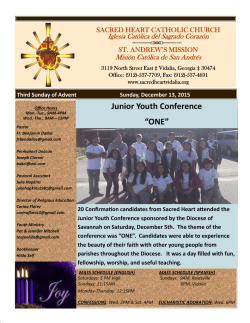 Junior Youth Conference “ONE” - Sacred Heart Catholic Church