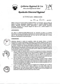 RESOLUCIÓN DIRECTORAL REGIONAL 0585-2015-GORE