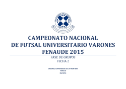 estadísticas nacional de futsal 2015 fecha 2