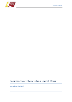 Normativa Interclubes Padel Tour