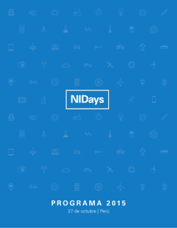 Descargue el programa de NIDays 2015