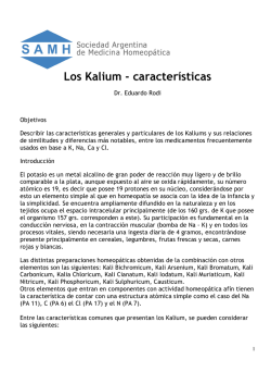 Los Kalium ‐ características