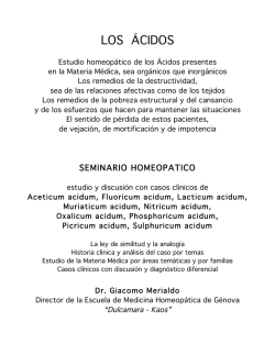 LOS ÁCIDOS - Colégio Medico de Sevilla
