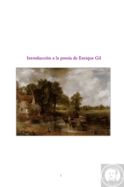 Introducción a la poesía de Enrique Gil
