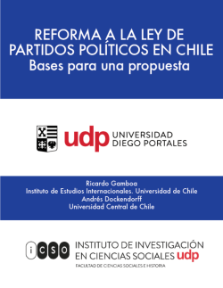 Reforma a la Ley de Partidos Políticos en Chile. Bases para una