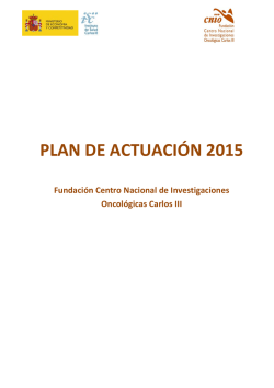 PLAN DE ACTUACIÓN 2015 - Centro Nacional de Investigaciones