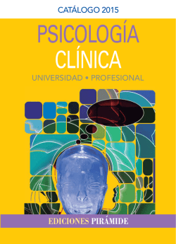 Catálogo de Psicología Clínica 2015