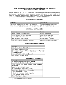 Ordinaria No. 27-2015 - Municipalidad de Alajuela