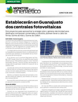 Establecerán en Guanajuato dos centrales fotovoltaicas