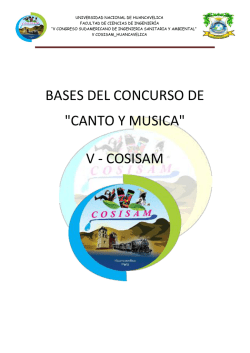 BASES DEL CONCURSO DE "CANTO Y MUSICA" V