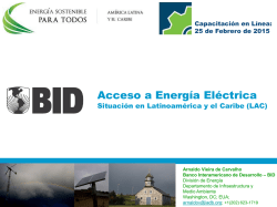 Acceso a Energía Eléctrica Situación en Latinoamérica y el Caribe