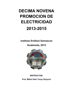 decima novena promocion de electricidad 2013-2015