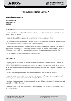 • Reglamento Regalá Cultura • - Municipalidad de Berazategui