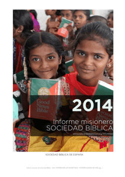 Informe misionero 2014
