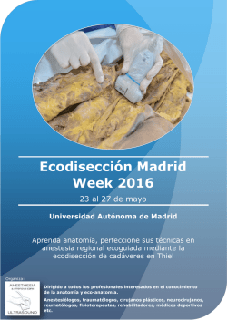 Ecodisección Madrid Week 2016 - Sociedad de Anestesiología de