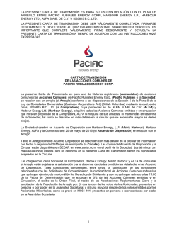 Carta de Transmisión - Superintendencia Financiera de Colombia