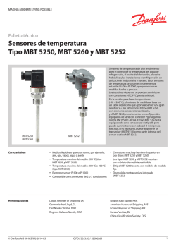 Sensores de temperatura Tipo MBT 5250, MBT 5260 y
