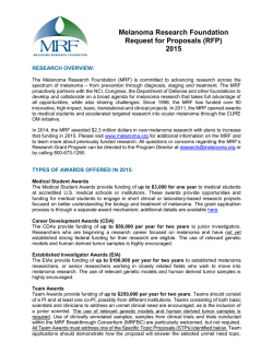 Melanoma Research Foundation Request for Proposals (RFP) 2015