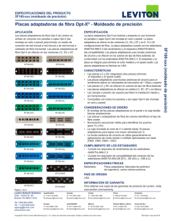Placas adaptadoras de fibra Opt-X® - Moldeado de precisión