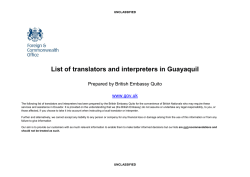 List of translators and interpreters in Guayaquil