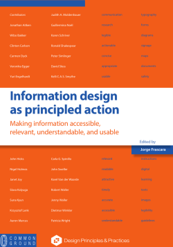 Information design as principled action - is