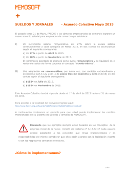 SUELDOS Y JORNALES - Acuerdo Colectivo Mayo 2015