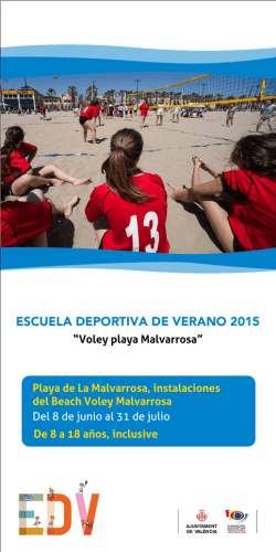 Flyer Voley Playa Malvarrosa - Fundación Deportiva Municipal de