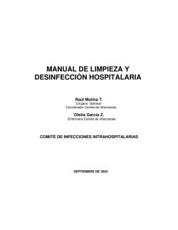 manual de limpieza y desinfección hospitalaria