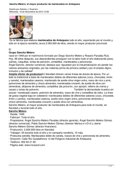 Sancho Melero: el mayor productor de mantecados en Antequera