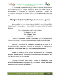 II Congreso de Diversidad Biológica de la Comarca Lagunera