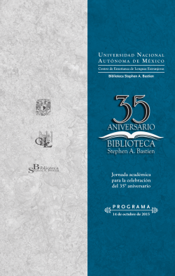 Jornada académica para la celebración del 35° aniversario B