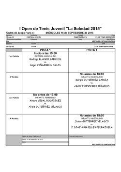 partidos/ i open de tenis juvenil la soledad 2015