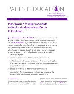 Patient Education Pamphlet, SP024, Planificación familiar mediante