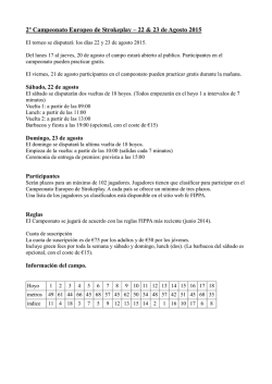 Orvelte Programa - Pitch and Putt Euskadi