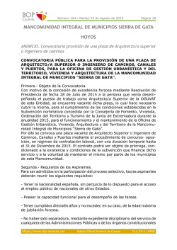 Convocatoria - Diputación de Cáceres