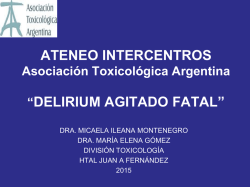 delirium agitado fatal - Asociación Toxicológica Argentina