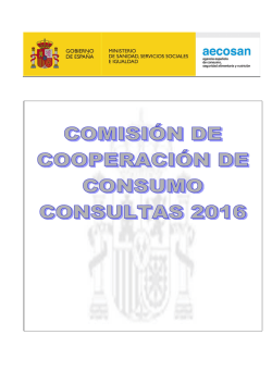 2016 - Agencia Española de Consumo, Seguridad Alimentaria y