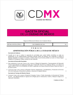 Gaceta oficial de la Ciudad de México