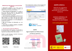 Tríptico aplicación CIMAVet - Agencia Española de Medicamentos y