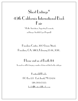 49th California International Book Fair Catalogue