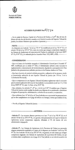 Acuerdo Plenario 4371/16 - Poder Judicial de Chubut
