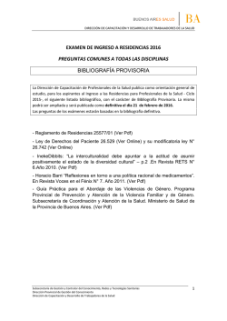 Bibliografìa Comùn - Ministerio de Salud de la Provincia de Buenos