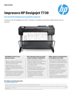 Hoja de datos | Impresora HP Designjet T730