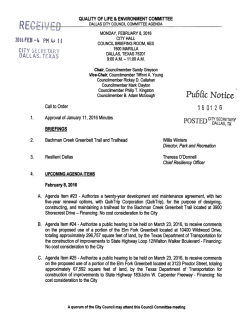 Pu6 [ic Notice - - City of Dallas, City Secretary`s Office