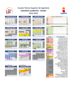 2015-2016 Calendario académico