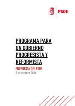 programa para un gobierno progresista y reformista